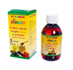 Sirop podbal + ridiche neagra + miere + propolis, 200ml, Elidor