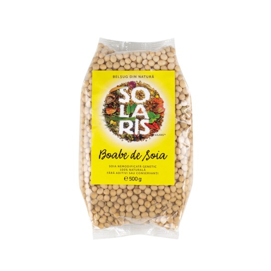 Soia boabe nemodificată genetic 500g Solaris