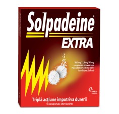 Solpadeine Extra 500mg/12.8mg/30mg, 16 comprimate efervescente, Omega Pharma
