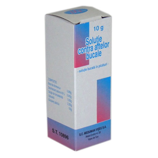 Solutie contra aftelor bucale, 10g, Meduman