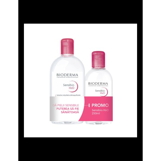 Solutie micelara Sensibio H2O, 500 ml + 250 ml, Bioderma