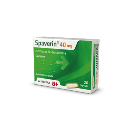 Spaverin 40 mg, 20 capsule, Antibiotice
