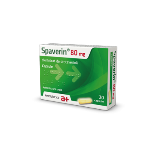 Spaverin 80 mg, 20 capsule, Antibiotice