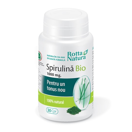 Spirulina Bio 1000mg, 30 capsule, Rotta Natura