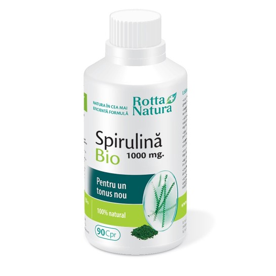 Spirulina Bio 1000mg, 90 capsule, Rotta Natura