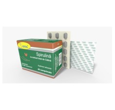 Spirulina cu extract total de catina, 40 comprimate, Hofigal