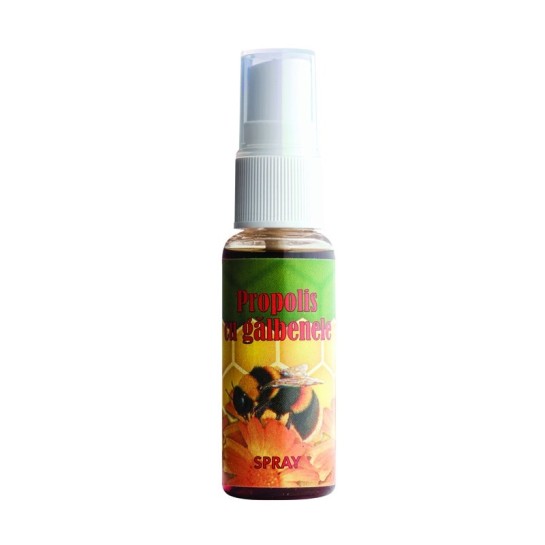 Spray cu propolis si gălbenele, 25 ml, Transvital
