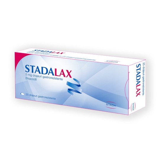 Stadalax, 5mg, 25 drajeuri gastrorezistente, Stada