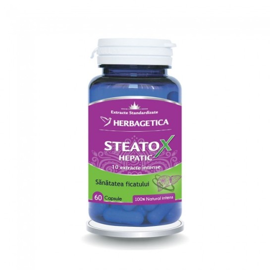 Steatox hepatic, 60 capsule, Herbagetica