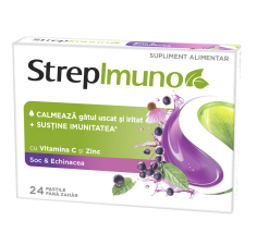 StrepImuno cu soc si echinacea, 24 pastile de supt, Reckitt Benckiser