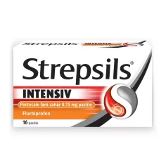 Strepsils Intensiv portocale fara zahar x16
