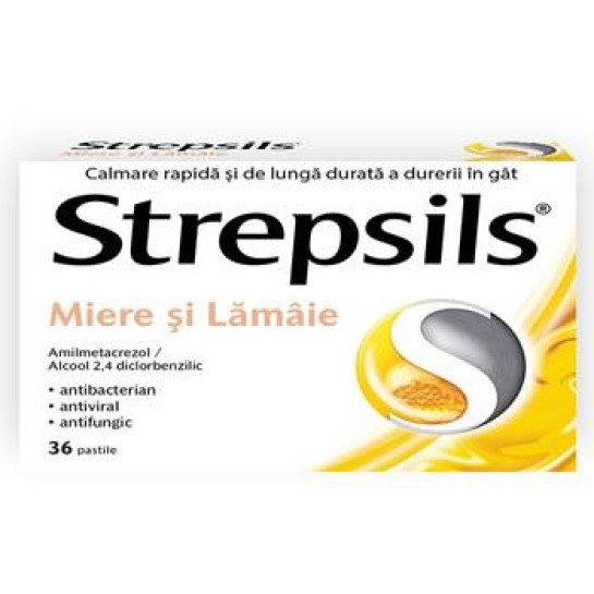 Strepsils miere si lămaie, 36 comprimate, Reckitt Benckiser Healthcare