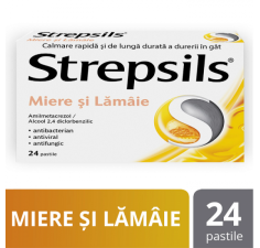 Strepsils miere si lamaie, 24 comprimate, Reckitt Benckiser Healthcare