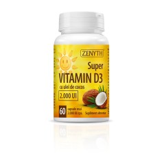 Super Vitamin D3, 2000 UI, 60 capsule, Zenyth