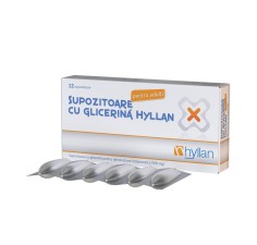 Supozitoare cu glicerina, 2500mg adulti, 12 supozitoare, Hyllan