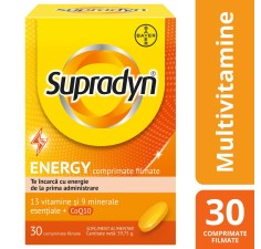 Supradyn Energy Multivitamine, 30 comprimate filmate