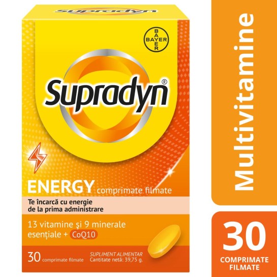 Supradyn Energy Multivitamine, 30 comprimate filmate