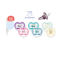 Suzete silicon ortodontice, diferite culori 0-6luni, Babynova