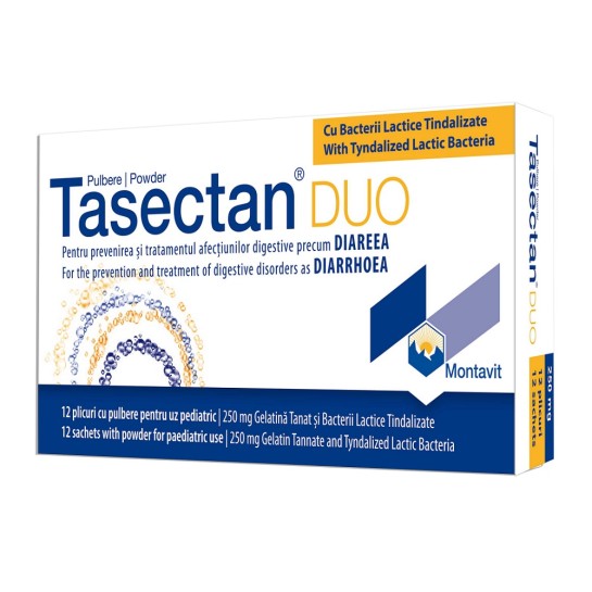 Tasectan duo, 250mg, 12 plicuri, Montavit