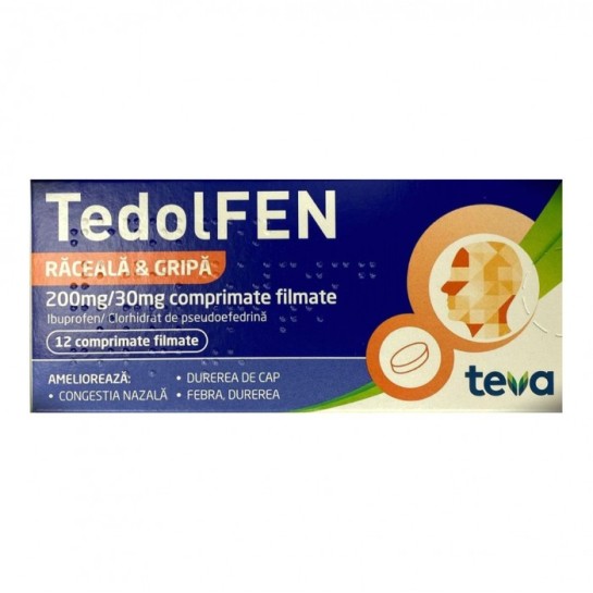 Tedolfen 200mg/30mg, 12 comprimate, Teva