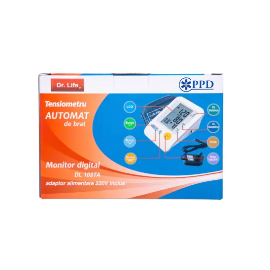 Tensiometru pentru brat cu adaptor DL103TA, Dr. Life