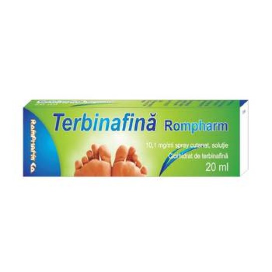 Terbinafină 10,1mg/ml, spray cutanat solutie, 20ml, Rompharm