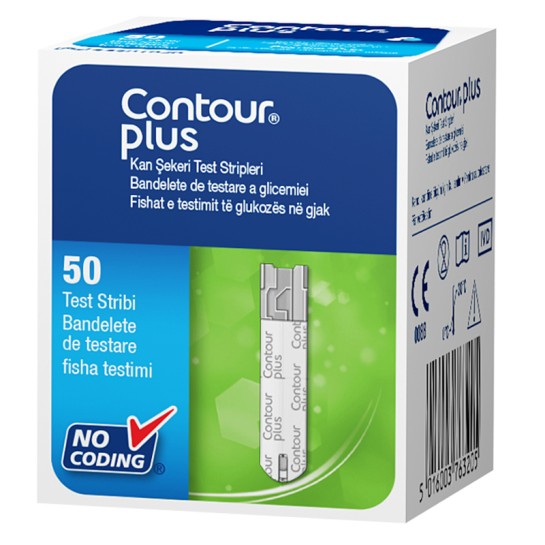 Teste glicemie, Contour Plus, 50 bucăti, Ascensia