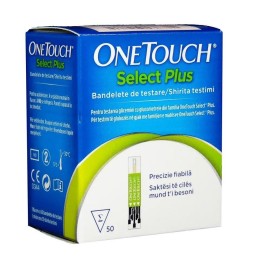 Teste glicemie, One Touch Select Plus, 50 bucati, Life Scan