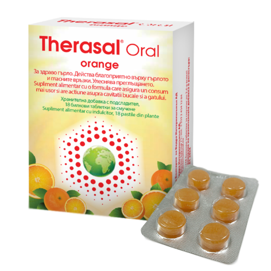 Therasal Oral Orange fără zahăr, 18 pastile, Vedra Intl.