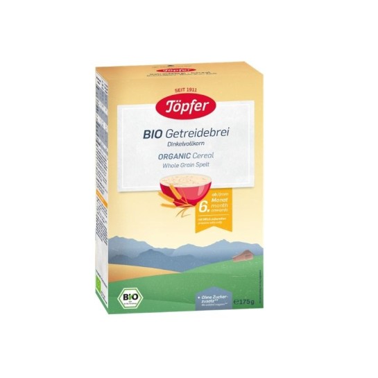 Topfer Cereale bio cu alac integral, +6 luni, 175g