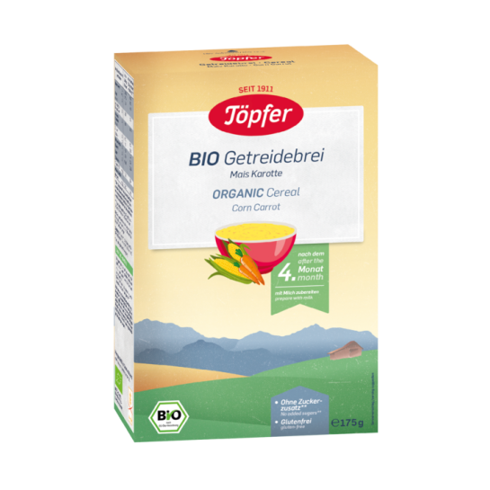 Topfer Cereale bio porumb morcov, +4 luni, 175g