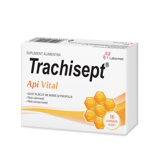 Trachisept ApiVital, 16 comprimate pentru supt, Labormed