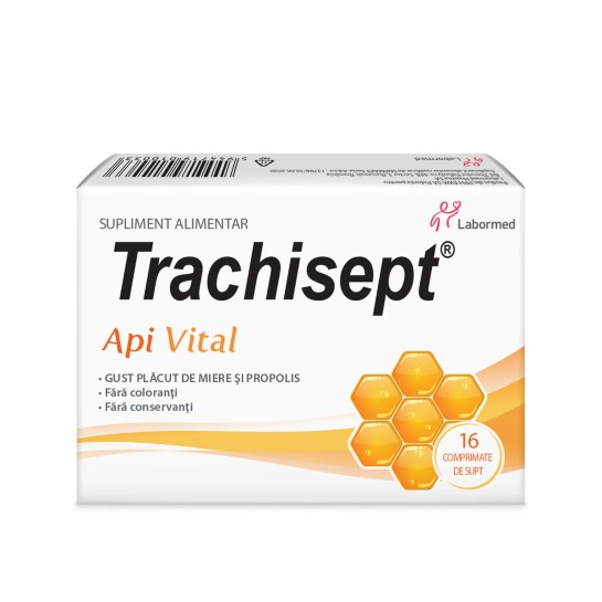 Trachisept ApiVital, 16 comprimate pentru supt, Labormed