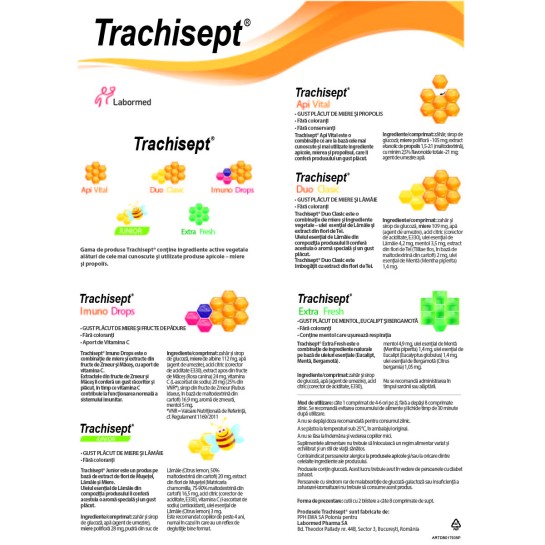 Trachisept Duo Clasic, 16 comprimate pentru supt, Labormed