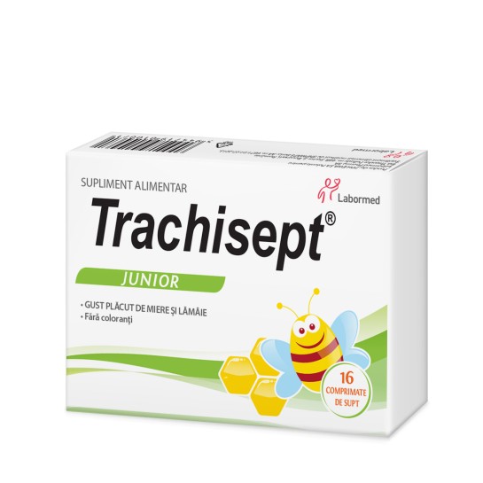 Trachisept Junior, 16 comprimate pentru supt, Labormed