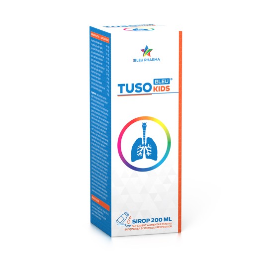 Tuso Bleu Kids, 200ml, sirop pentru copii, Bleu Pharma