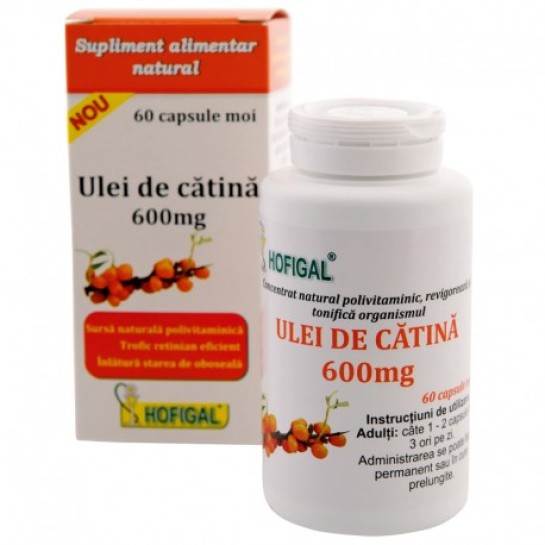 Ulei de Cătină 600 mg, 60 capsule moi, Hofigal