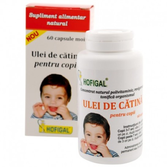 Ulei de Cătină pentru copii, 60 capsule moi, Hofigal