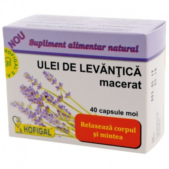 Ulei de Levăntică macerat, 40 capsule moi, Hofigal