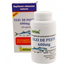 Ulei de Peste 600 mg, 60 capsule moi, Hofigal