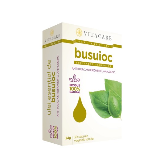 Ulei esential busuioc, 30 capsule, Vitacare