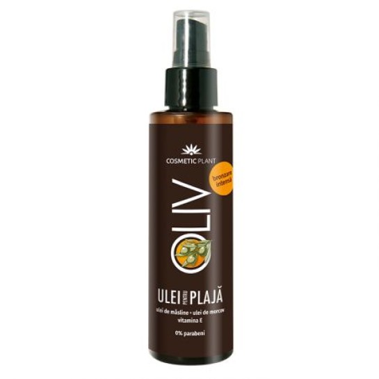 Ulei pentru plajă OLIV pentru bronzare intensă cu beta-caroten, vitamina E si ulei de măsline, 150 ml, Cosmetic Plant