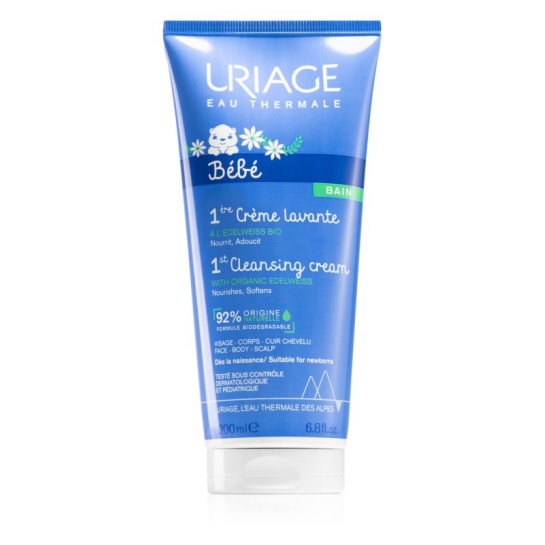 Uriage bebe, 1er Cremă de curătare cu spumă, fără săpun, 200ml