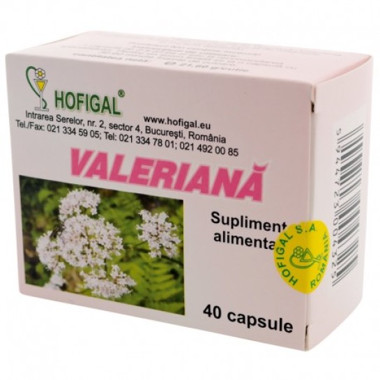 Valeriană, 40 capsule, Hofigal