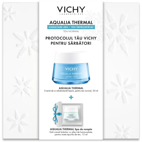 Vichy Pachet Promotional  Aqualia thermal crema de zi ten normal 50ml + spa de noapte 15ml