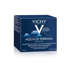 Vichy Aqualia thermal spa de noapte, Gel-crema hranitor cu efect anti-oboseala, 75ml
