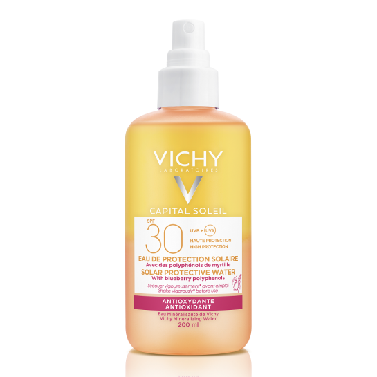 VICHY Capital Soleil SPF30+  apă de protectie solară antioxidantă, 200ml