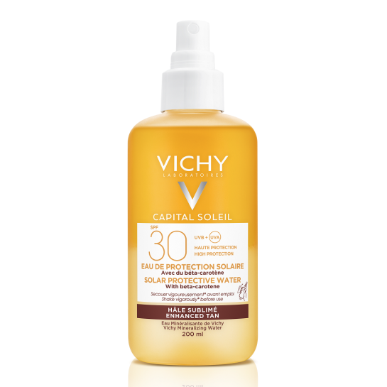 VICHY Capital Soleil SPF30+ apă de protectie solară bronzantă, 200ml