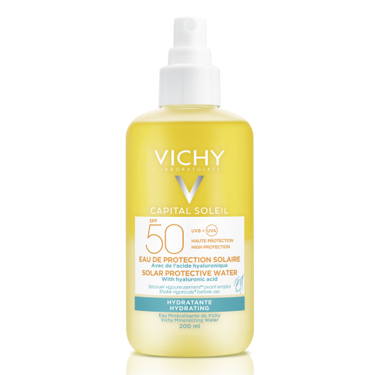 VICHY Capital Soleil SPF50+ apă de protectie solară hidratantă, 200ml