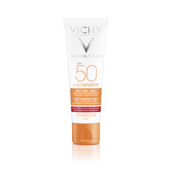 VICHY Capital Soleil SPF50+ cremă antioxidantă anti-rid 3 in 1, 50ml